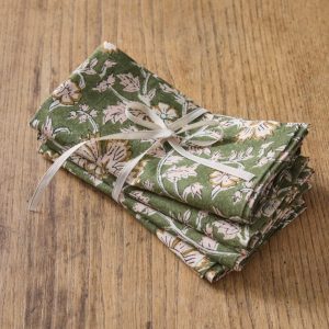 Serviettes de table en tissu indien par lot de 4