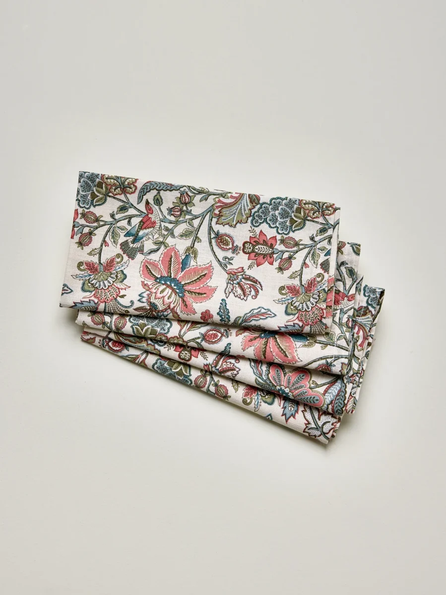 Serviette de table Augustine coton tramé aspect lin - lot de 4 – Image 3