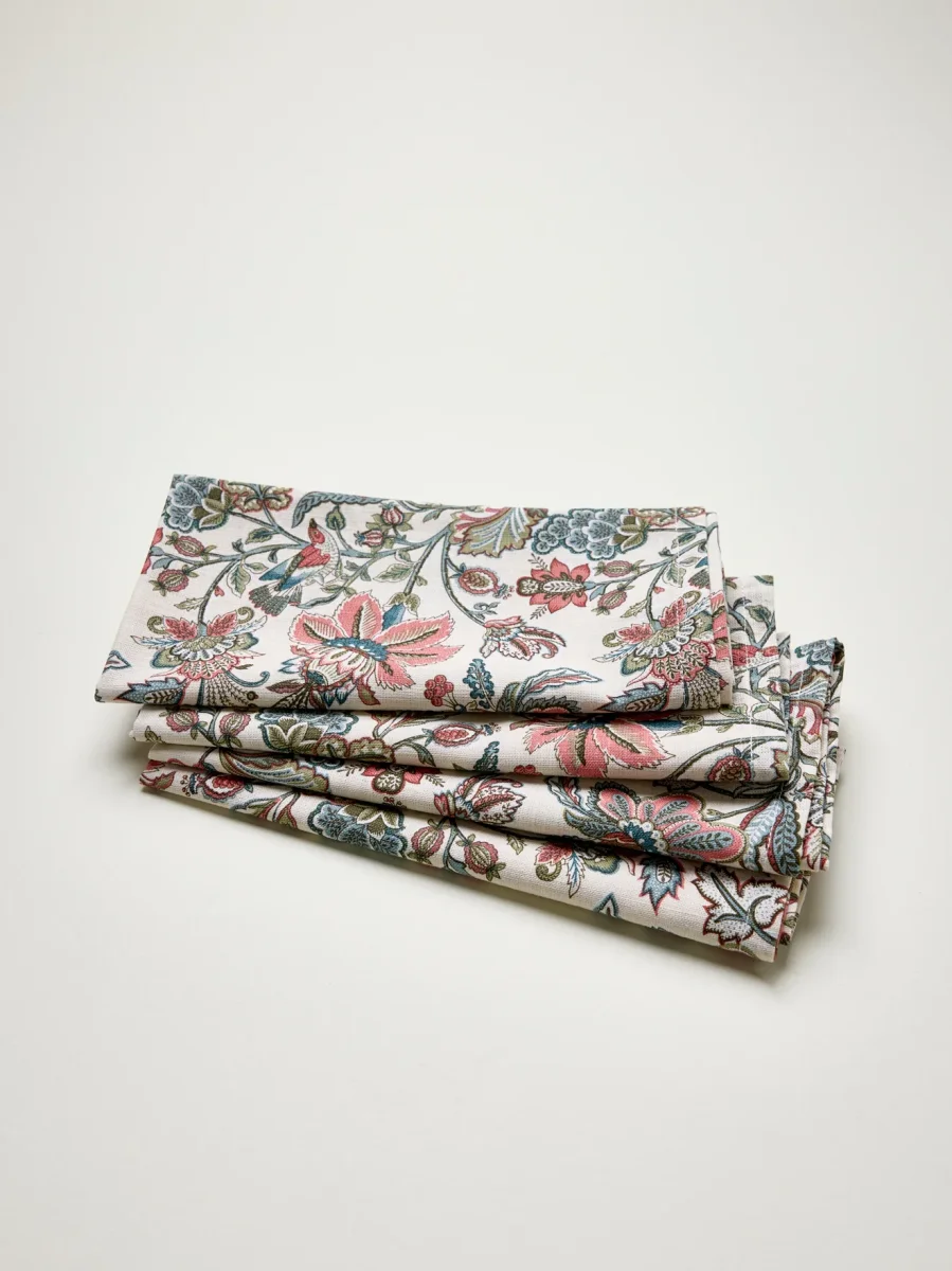 Serviette de table Augustine coton tramé aspect lin - lot de 4 – Image 2