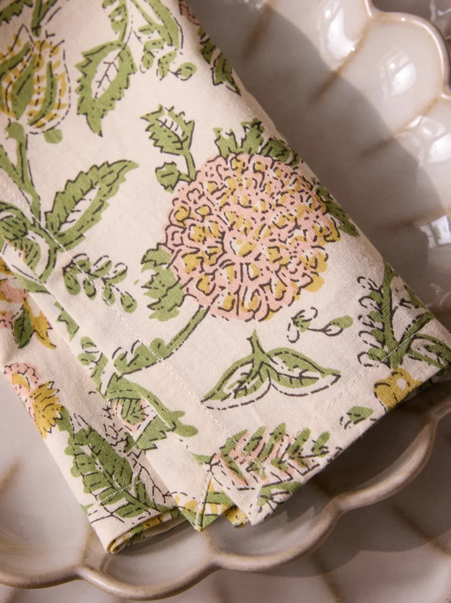 Serviettes de table imprimé indien par lot de 4 – Image 3