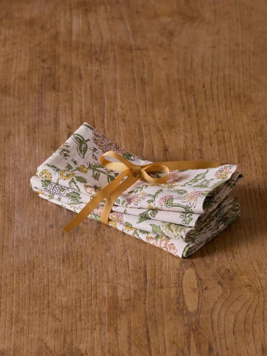 Serviettes de table imprimé indien par lot de 4 – Image 2