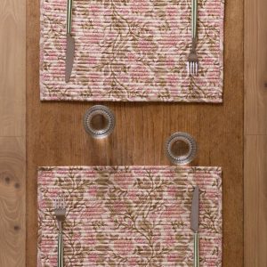 Set de table par lot de 2 imprimé Rosa