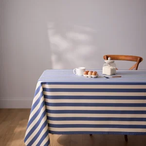 Nappe rayée en coton enduit
