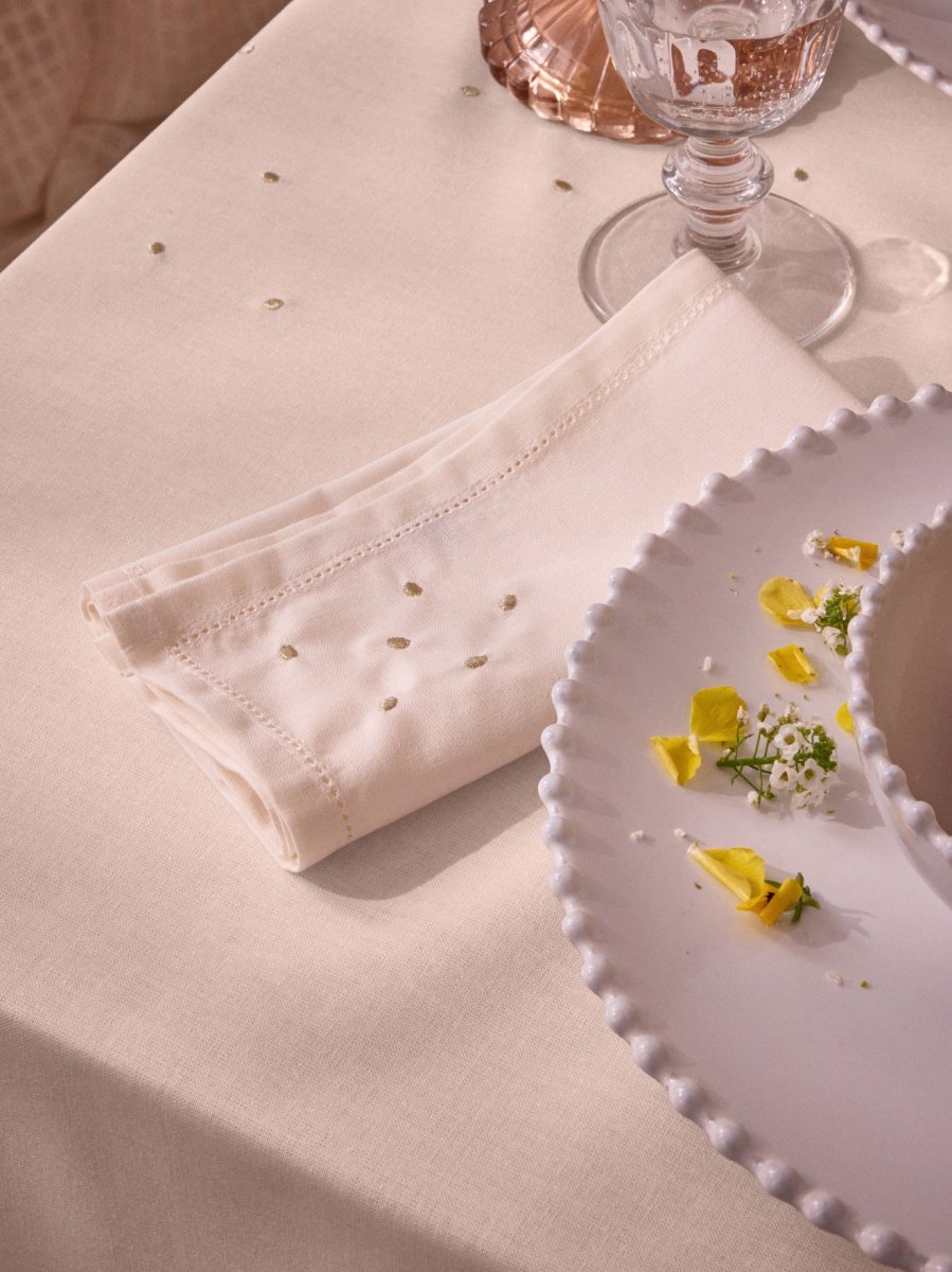 Serviettes de table coton aspect lin par lot de 4 – Image 5