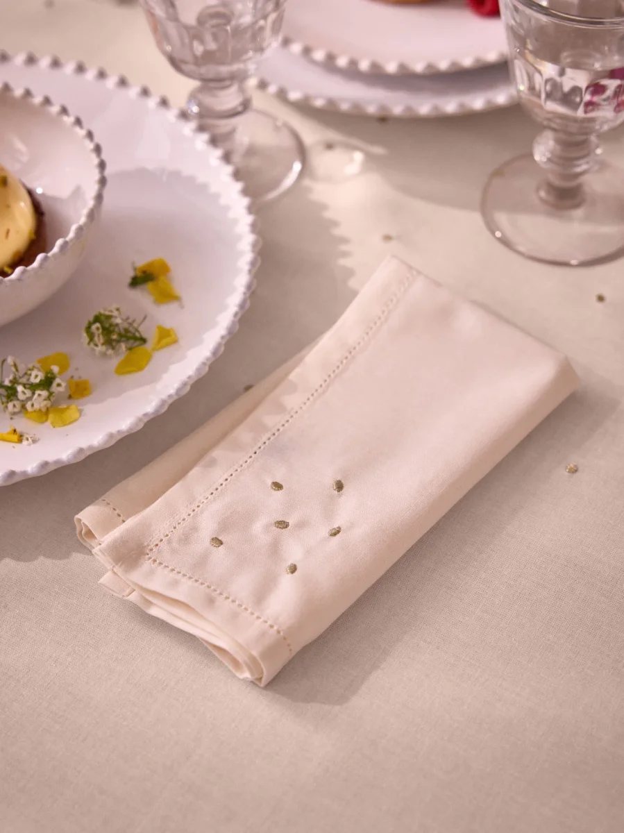 Serviettes de table coton aspect lin par lot de 4 – Image 6