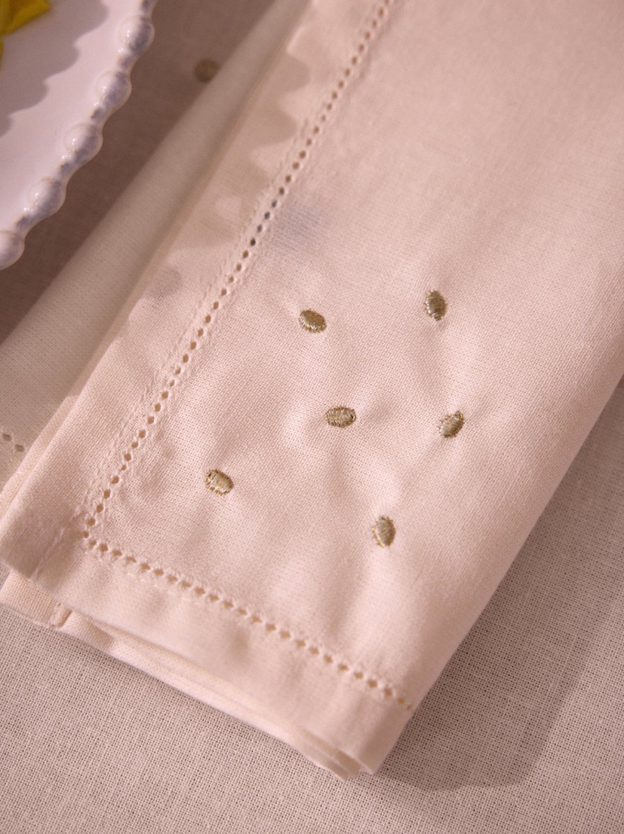 Serviettes de table coton aspect lin par lot de 4 – Image 3