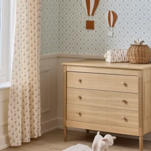 Rideau à nouettes en gaze de coton