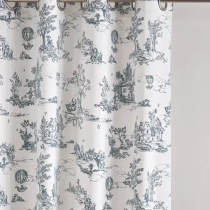 Rideau à oeillets esprit toile de Jouy