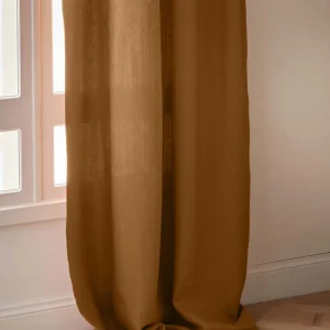 Rideau en lin à ruflettes