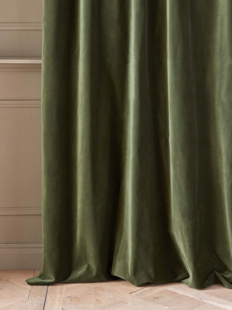 Rideau en velours ras à ruflettes – Image 2