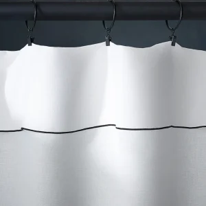 Rideau panneau lin lavé point bourdon