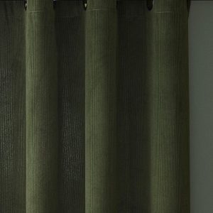 Rideau en velours côtelé à oeillets