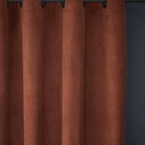 Rideau en velours côtelé à oeillets