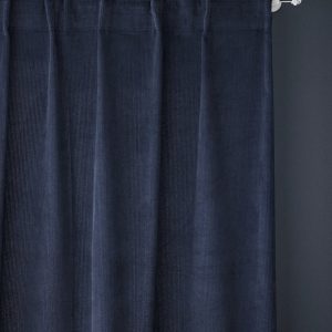 Rideau en velours côtelé à ruflettes