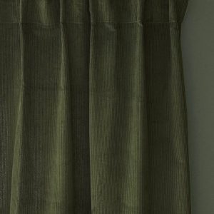 Rideau en velours côtelé à ruflettes