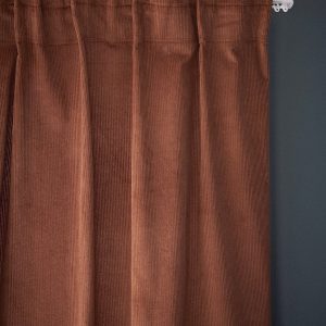 Rideau en velours côtelé à ruflettes