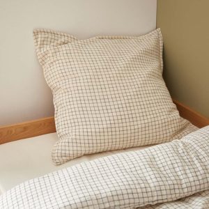 Taie d'oreiller enfant gaze de coton "Carreaux"