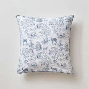 Taie d'oreiller coton "Esprit petit Jouy"