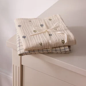 Lange gaze de coton biologique par lot de 2