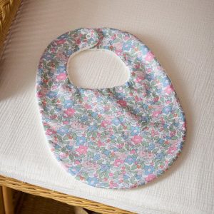 Bavoir éponge et tissu Liberty
