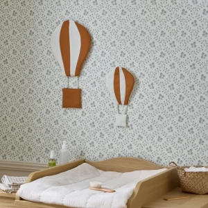 Déco murale Montgolfière en tissu par lot de 2