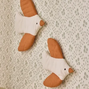 Déco murale Oiseau en tissu par lot de 2
