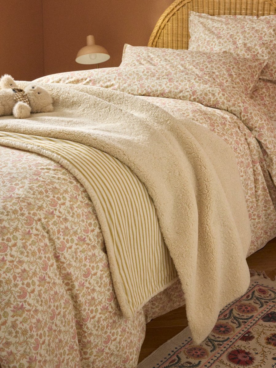 Plaid réversible sherpa et rayures – Image 5