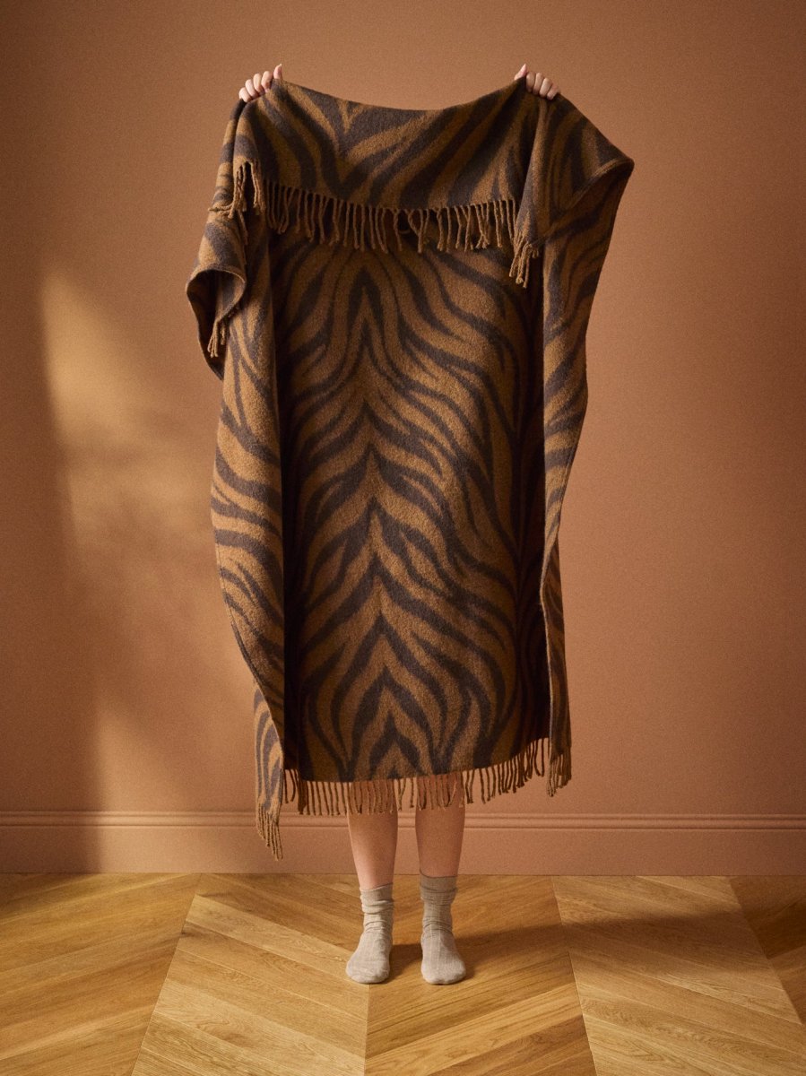 Plaid zébré laine majoritaire – Image 2