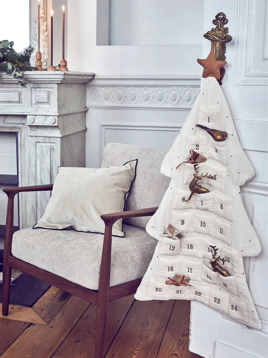 Calendrier de l'avent en gaze de coton
