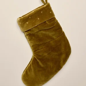 Grande chaussette de Noël en velours
