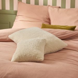 Housse de coussin sherpa