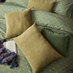 Housse de coussin en coton chenille