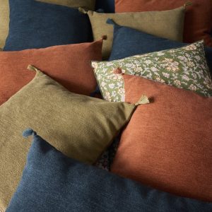Housse de coussin en coton chenille