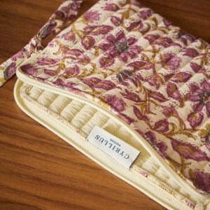 Pochette matelassée en tissu indien