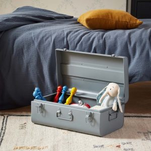 Malle de rangement en métal