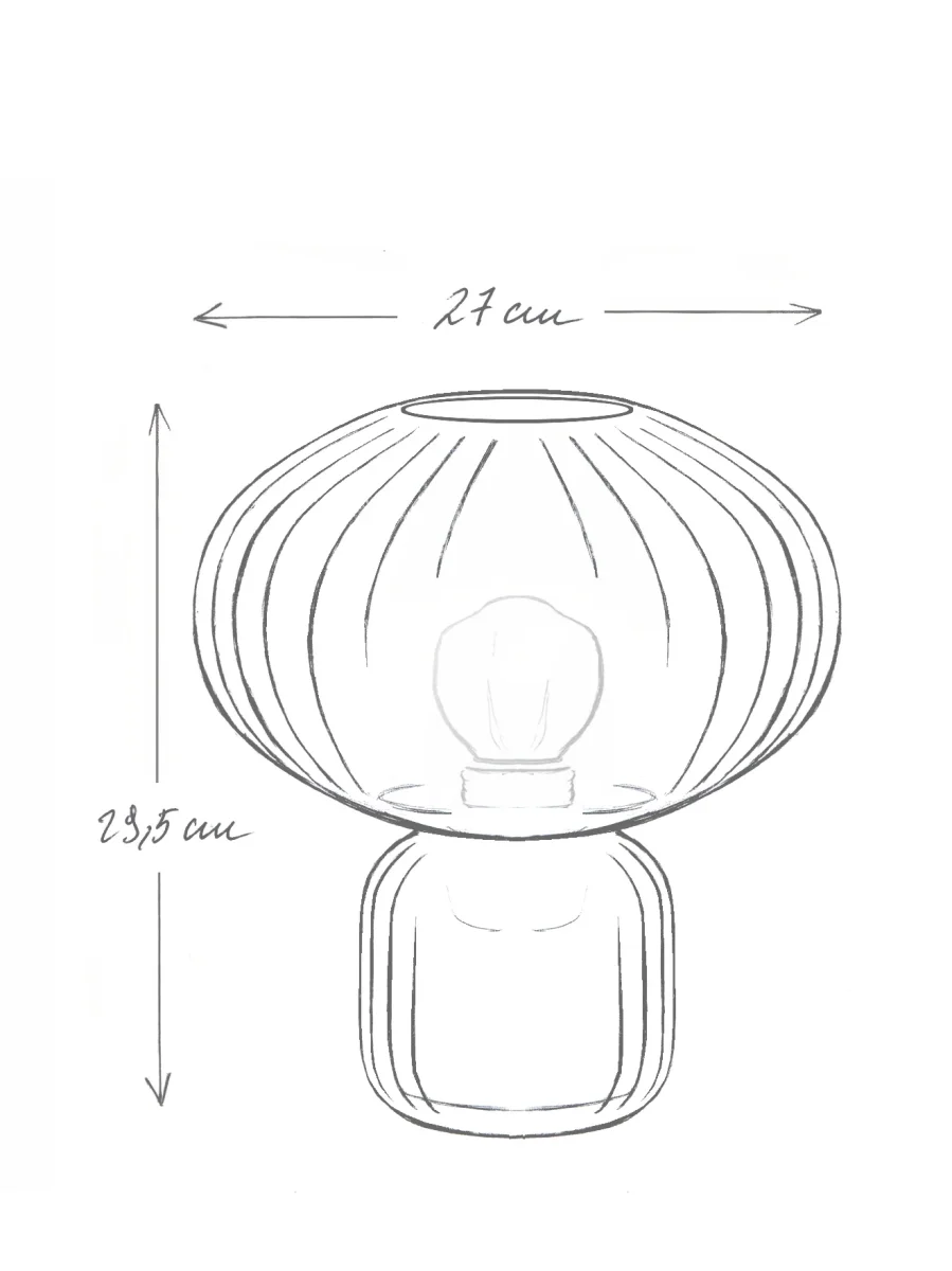 Lampe Martin en verre ciselé – Image 4