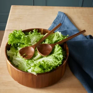 Couverts à salade en bois d'acacia