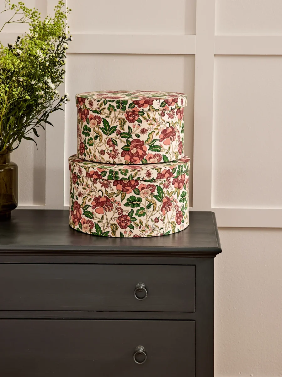 Boîte ronde "Noël en fleur" par lot de 2 – Image 4