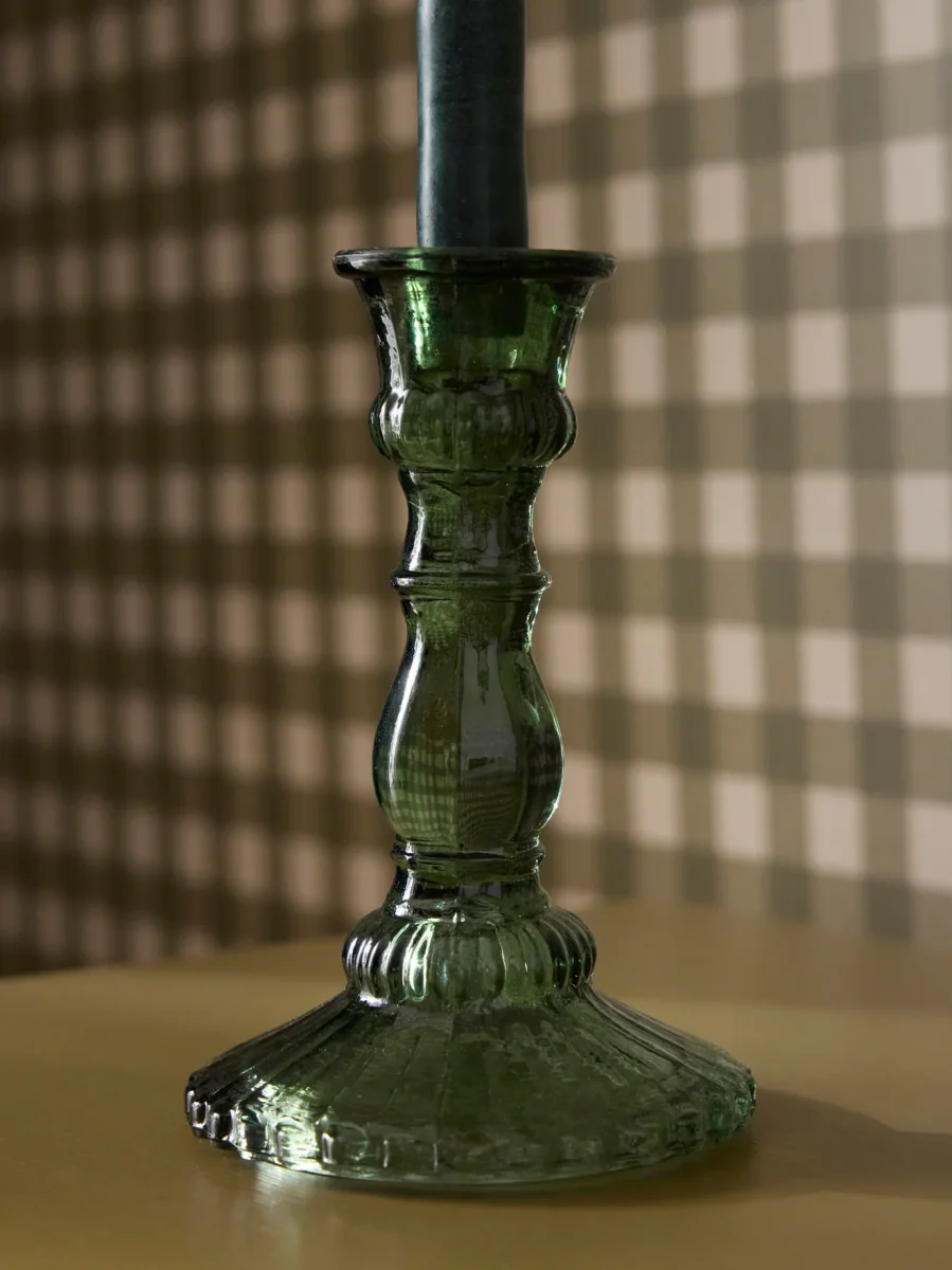 Bougeoir en verre Lou