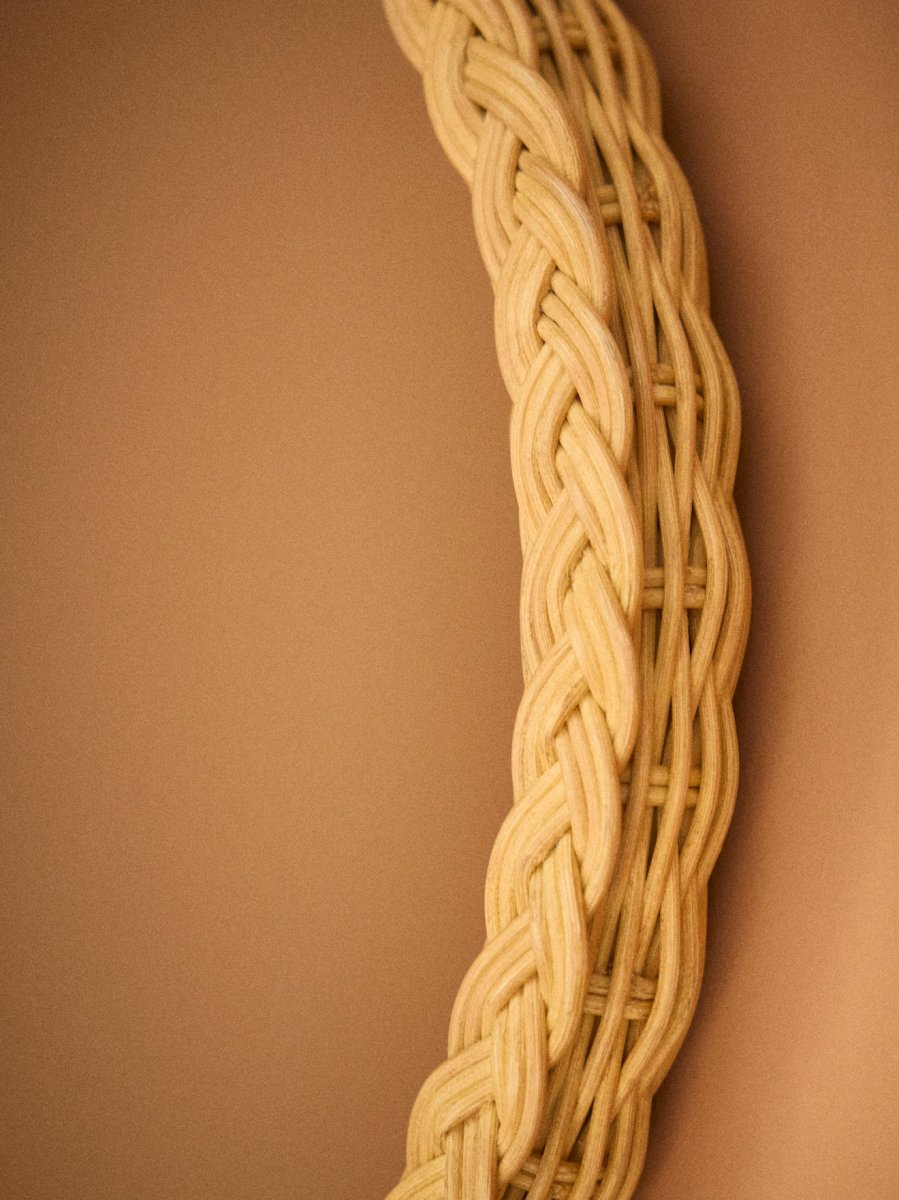 Miroir en rotin tressé – Image 3