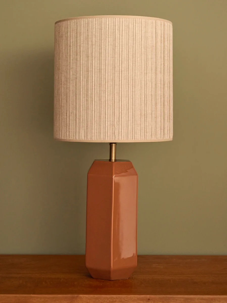 Abat-jour plissé en lin - grand modèle Victoire – Image 4