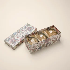 Boule de Noël en verre peinte à la main par lot de 3