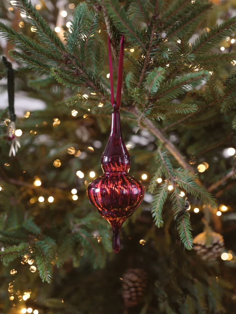 Décoration de sapin "goutte" en verre par lot de 3 – Image 5