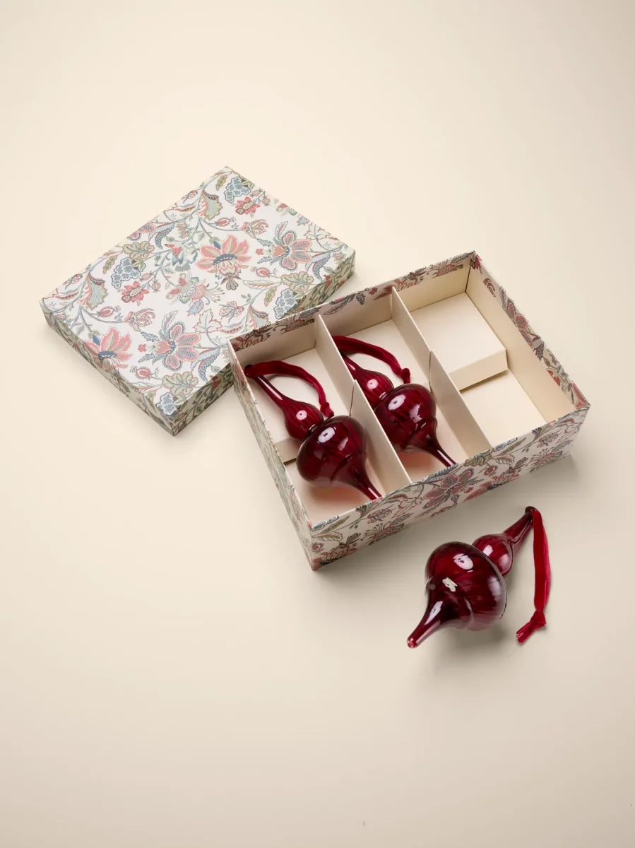 Décoration de sapin "goutte" en verre par lot de 3 – Image 4