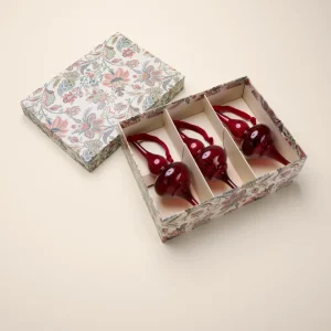 Décoration de sapin "goutte" en verre par lot de 3