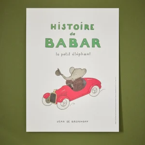 Affiche Babar Voiture - Oneart