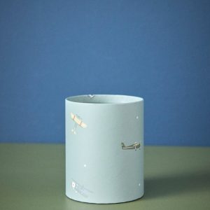 Pot à crayons en papier imprimé