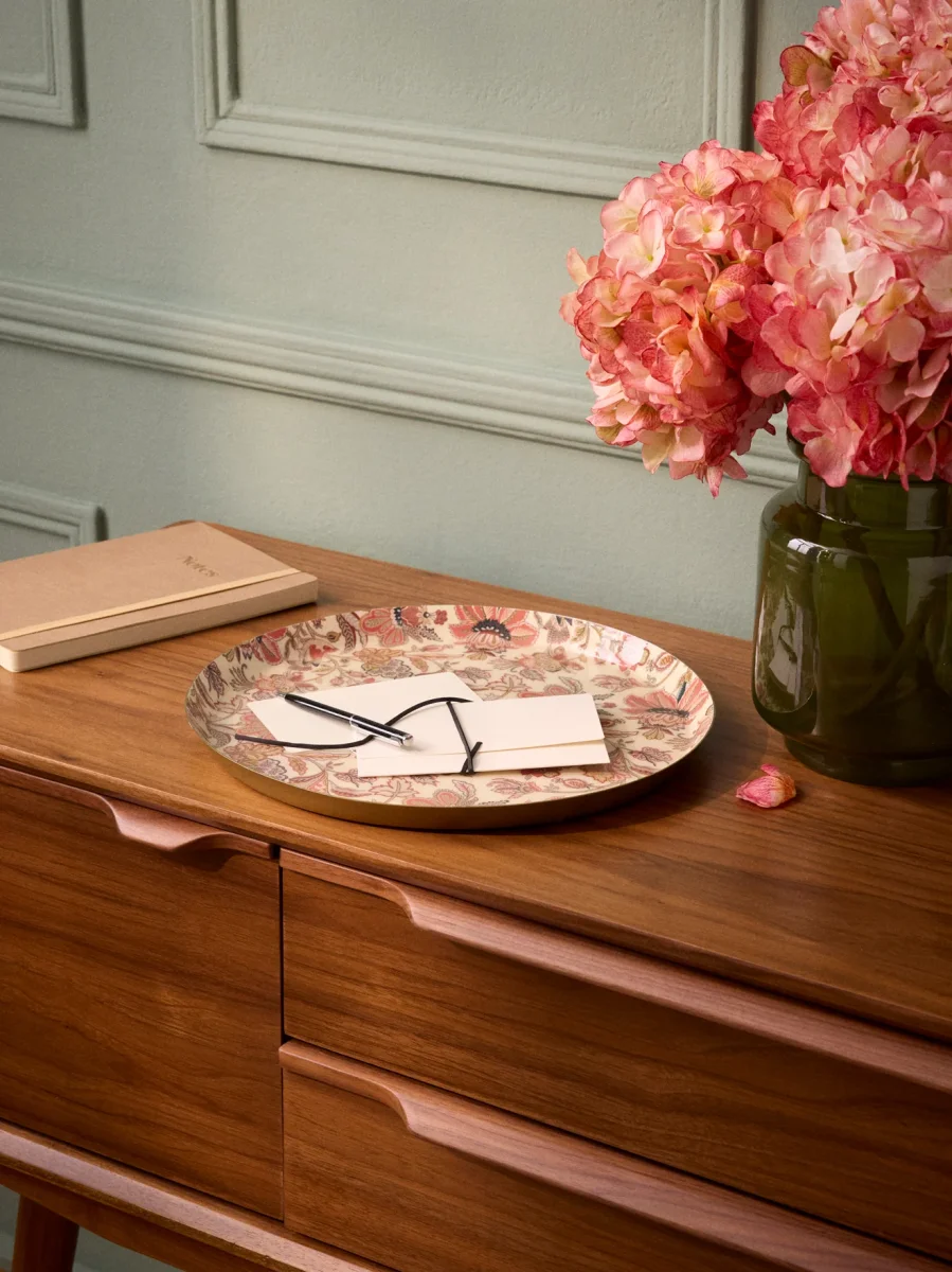 Plateau émaillé rond "Perse" – Image 6