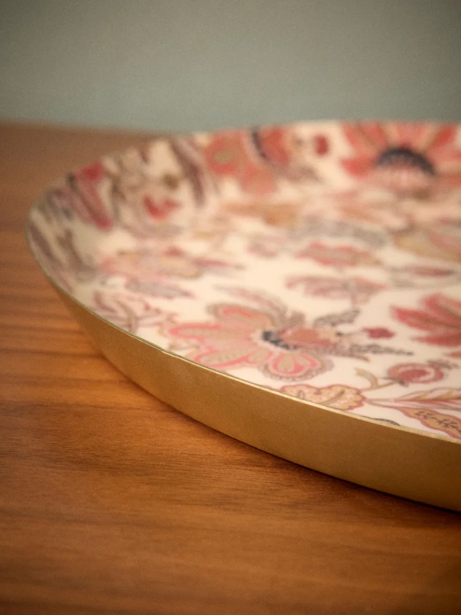 Plateau émaillé rond "Perse" – Image 5