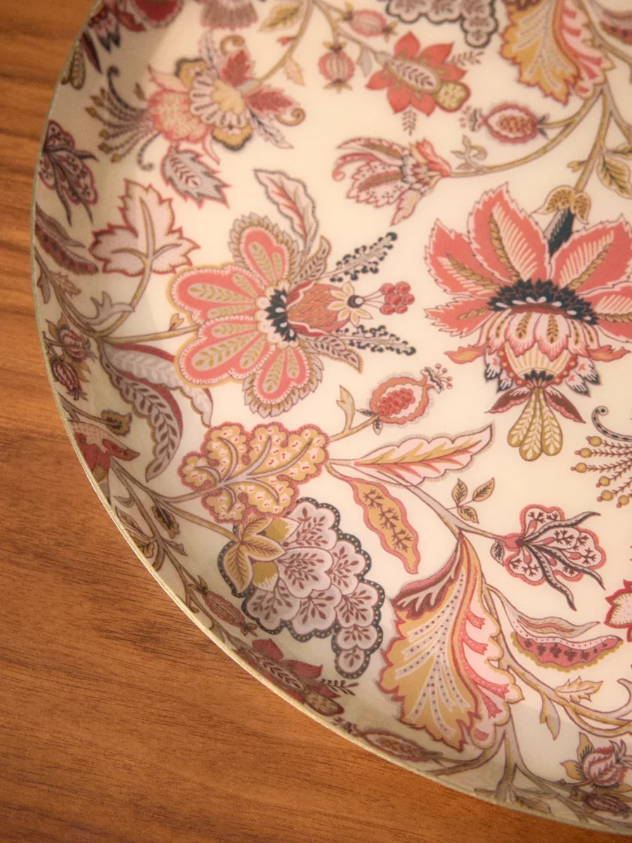 Plateau émaillé rond "Perse" – Image 4